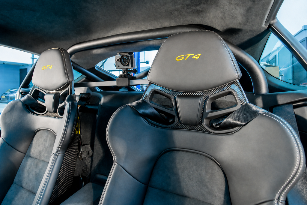 Porsche 718 Cayman Boxster 981 982 Camera Mount Crossbar Clamp | 2012-2025 Track Day POV