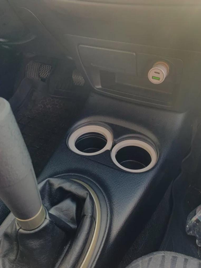 Honda Civic Gen 7 2001- 2005 Cupholder Reducer Inserts - Slim‑Can/Cups