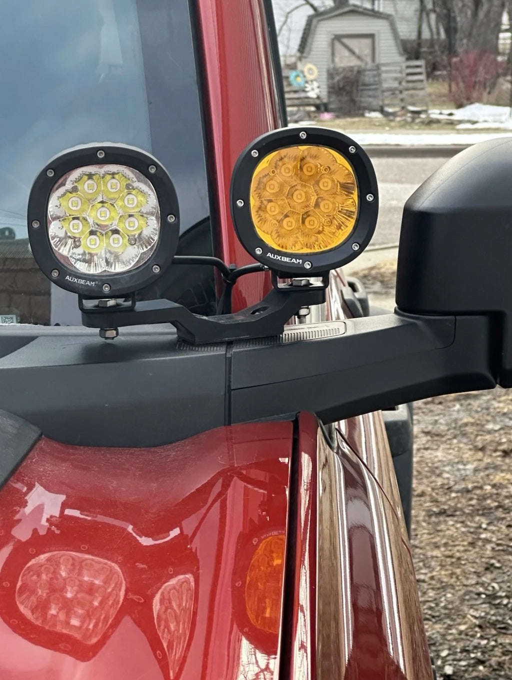 Ford Bronco 2021-2026 Gen 6 LED Dual Ditch Mounts Brackets - A Pillar  - Hardware Included
