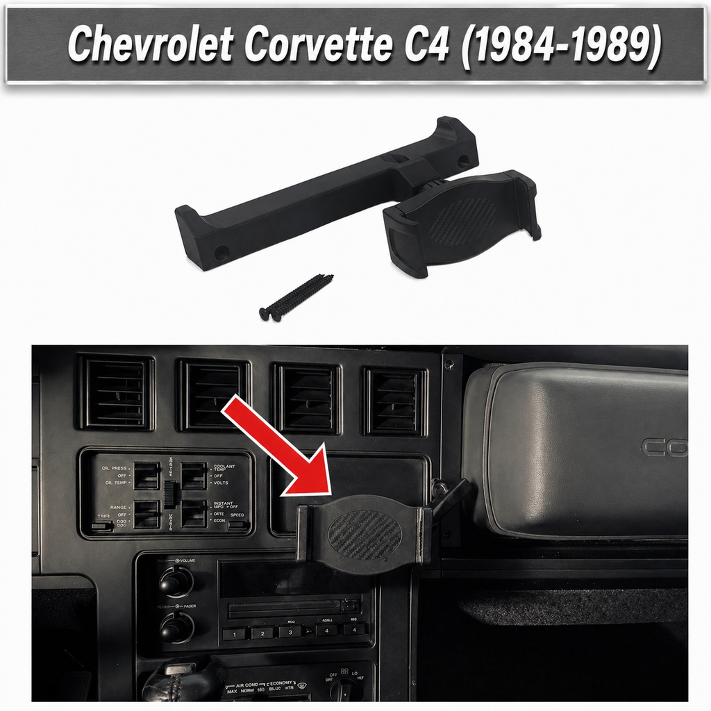 Chevrolet Corvette C4 (1984 - 1989) - Dashboard Phone Holder - 17mm Ball