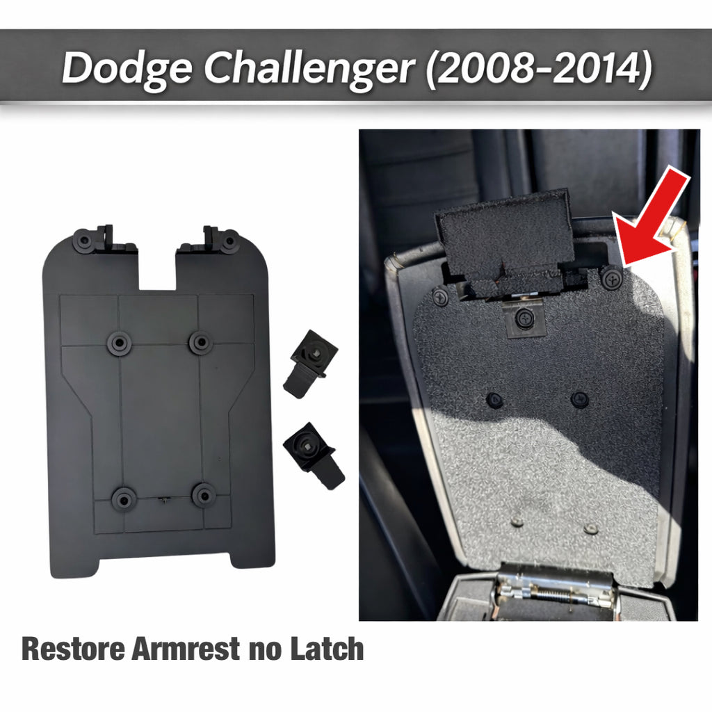 Dodge Challenger Center Console Armrest Latch / Back Plate replacement 2008-2014 (# 1QG421DBAA)