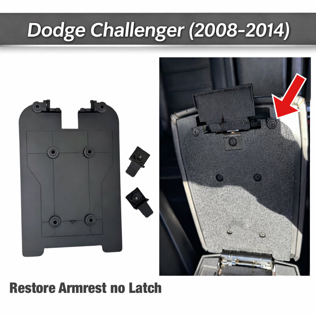 Dodge Challenger Center Console Armrest Latch / Back Plate replacement 2008-2014 (# 1QG421DBAA)