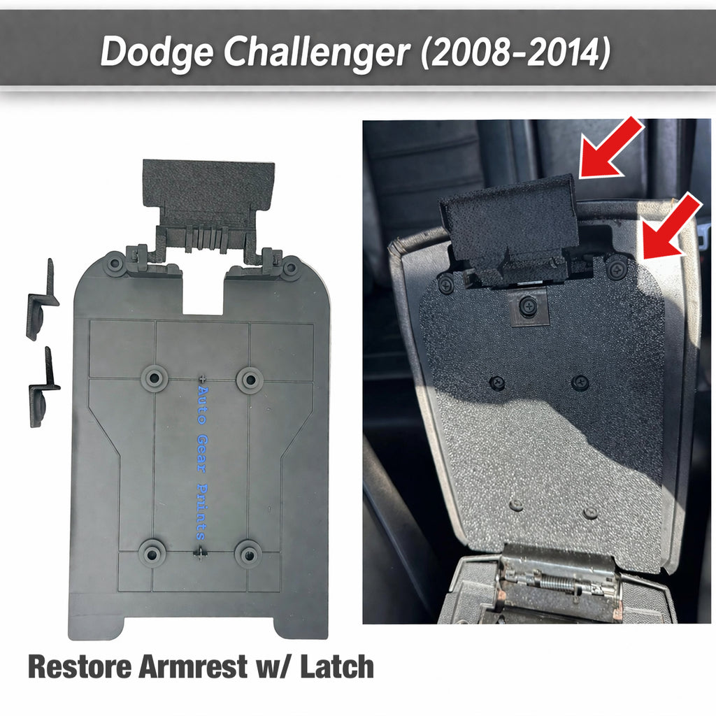 Dodge Challenger Center Console Armrest Latch / Back Plate replacement 2008-2014 (# 1QG421DBAA)