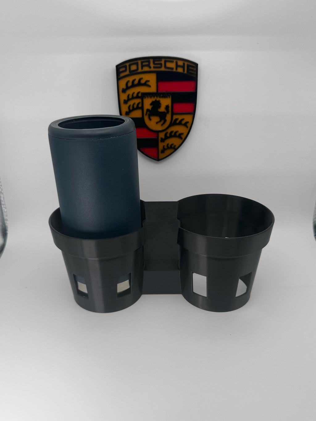 Porsche Cayenne 958 Dual Cup Holder Insert w/ Coin Pocket 2011–2018