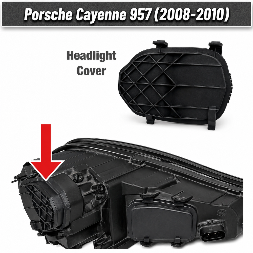 Porsche Cayenne 957 (2008-2010) Headlight Low Beam Bulb Dust Cover (7L5941608A & 7L5941607A)