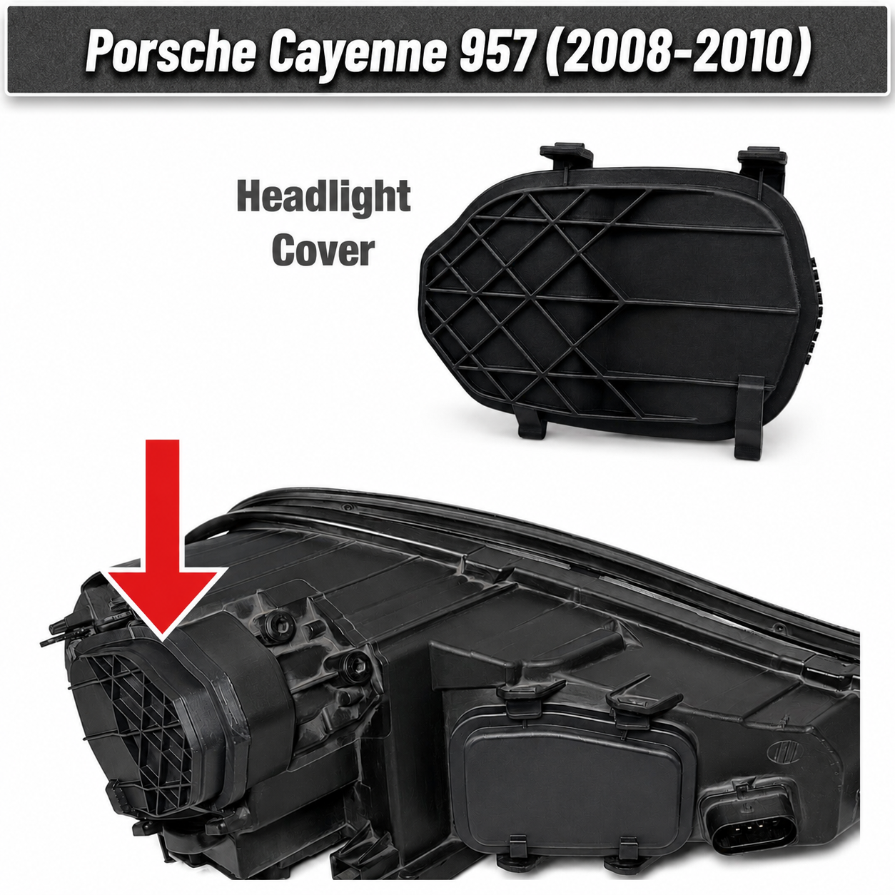Porsche Cayenne 957 (2008-2010) Headlight Low Beam Bulb Dust Cover (7L5941608A & 7L5941607A)