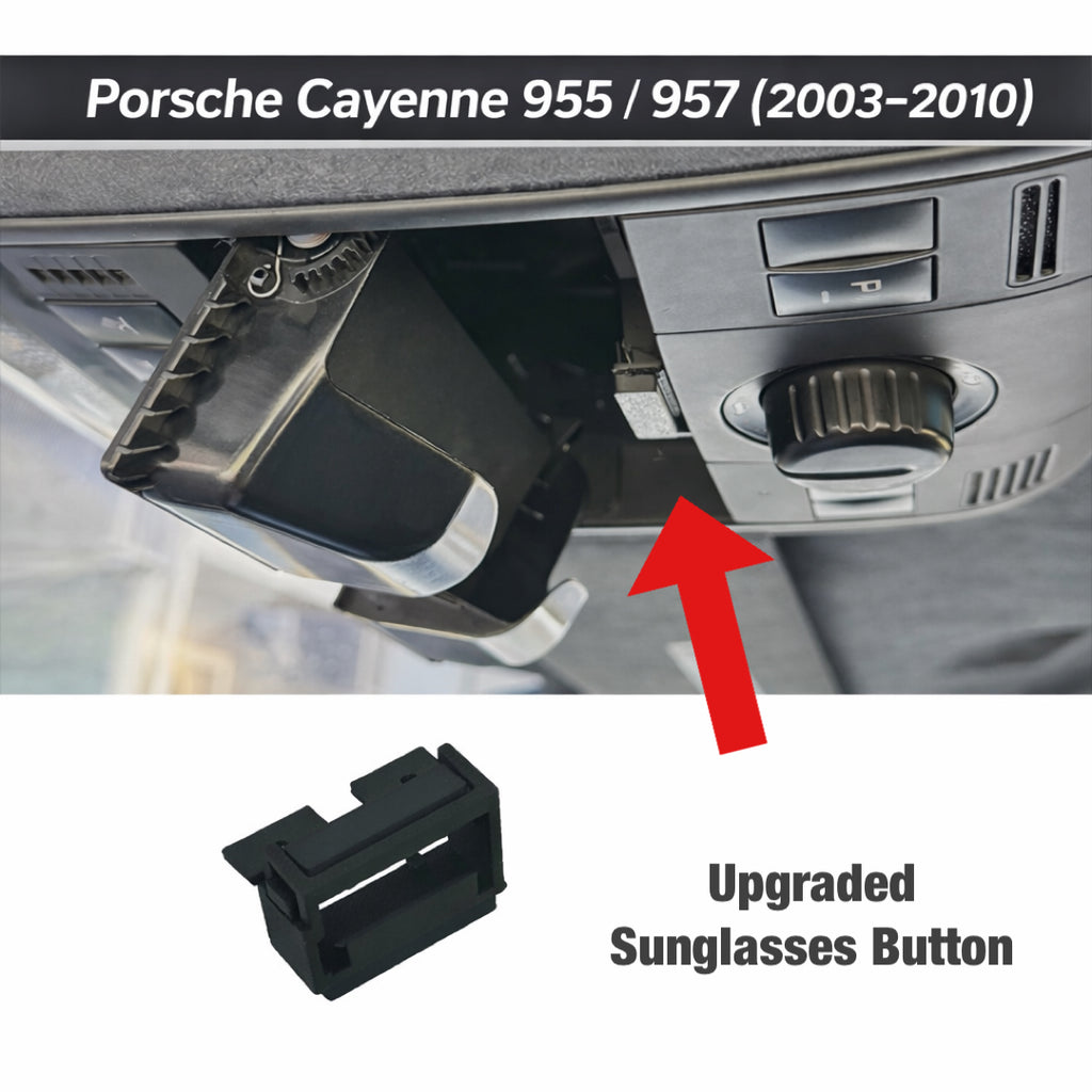 Porsche Cayenne 955/957 2003-2010 Sunglass Holder Button Replacement - Overhead Console