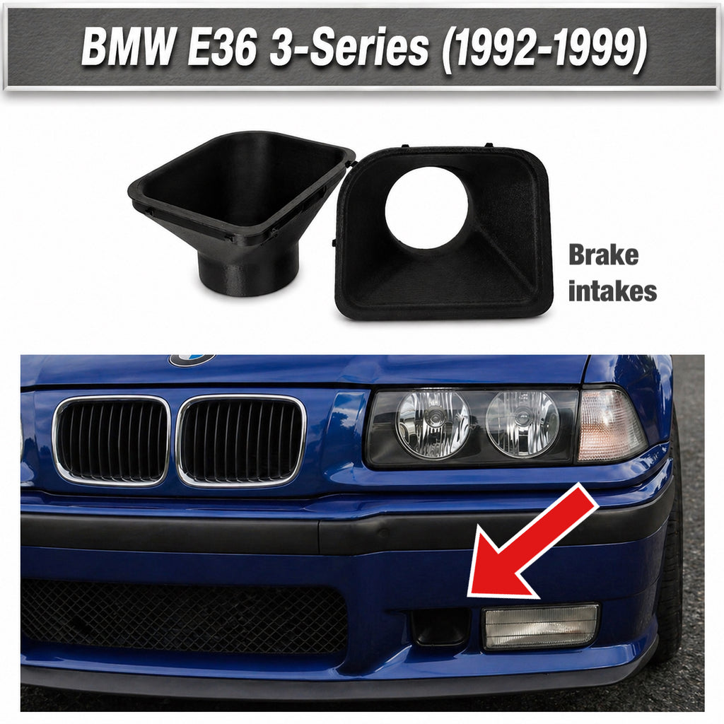 BMW E36 Brake Cooling Air Intake Set | 50mm - M3 Bumper Air Inlet
