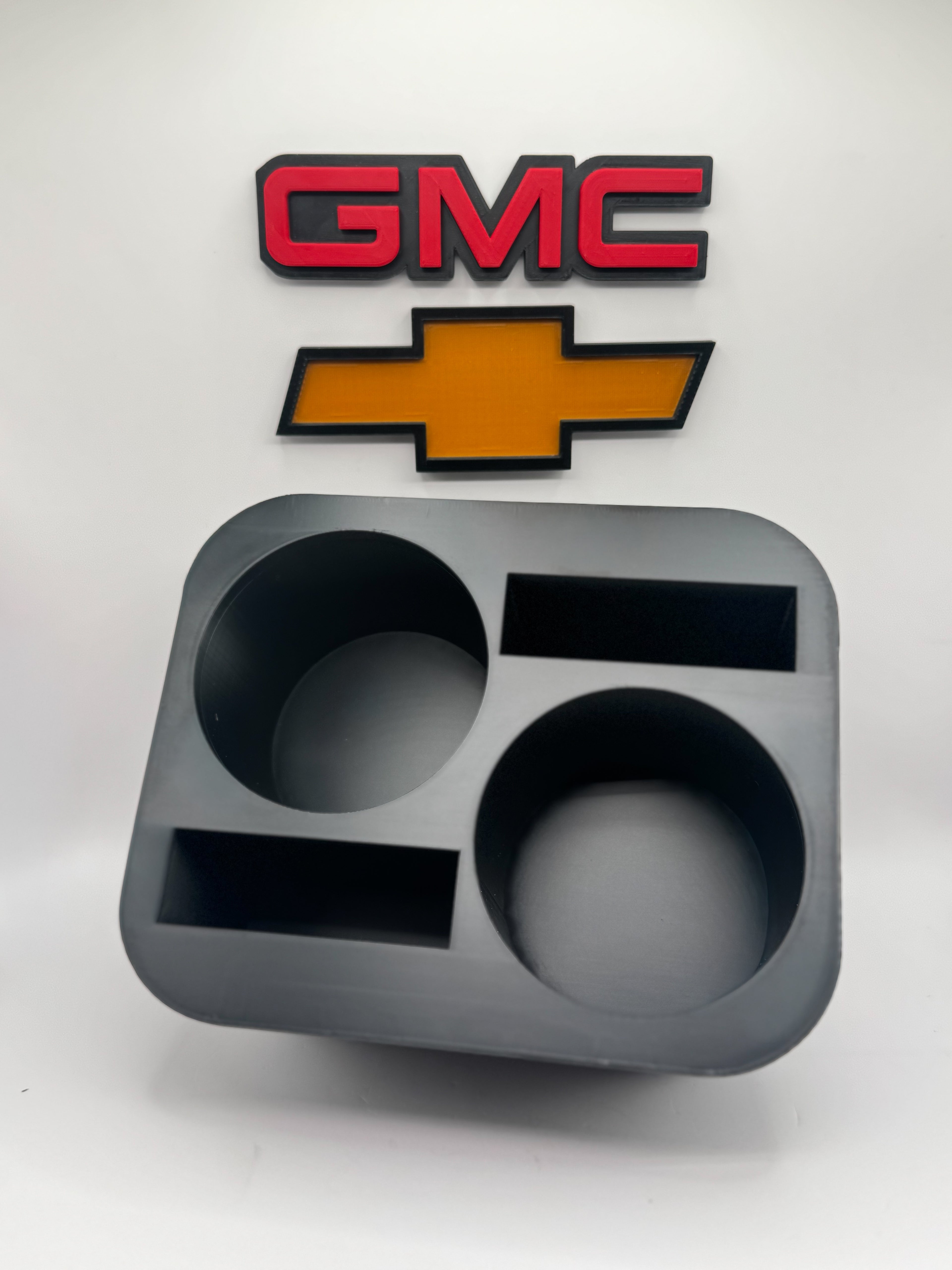 GMC Chevrolet 2000-2006 Tahoe Yukon Silverado Sierra Dual Cup Holder Phone Tray LARGER Bottles