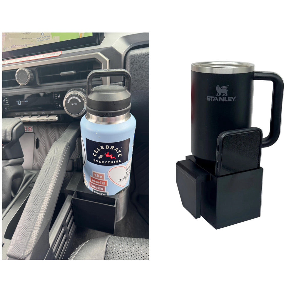 Toyota 4Runner Tacoma 6th Gen Cup Holder Insert (2025+) | Tall Bottle, Tumbler & Phone Holder Upgrade