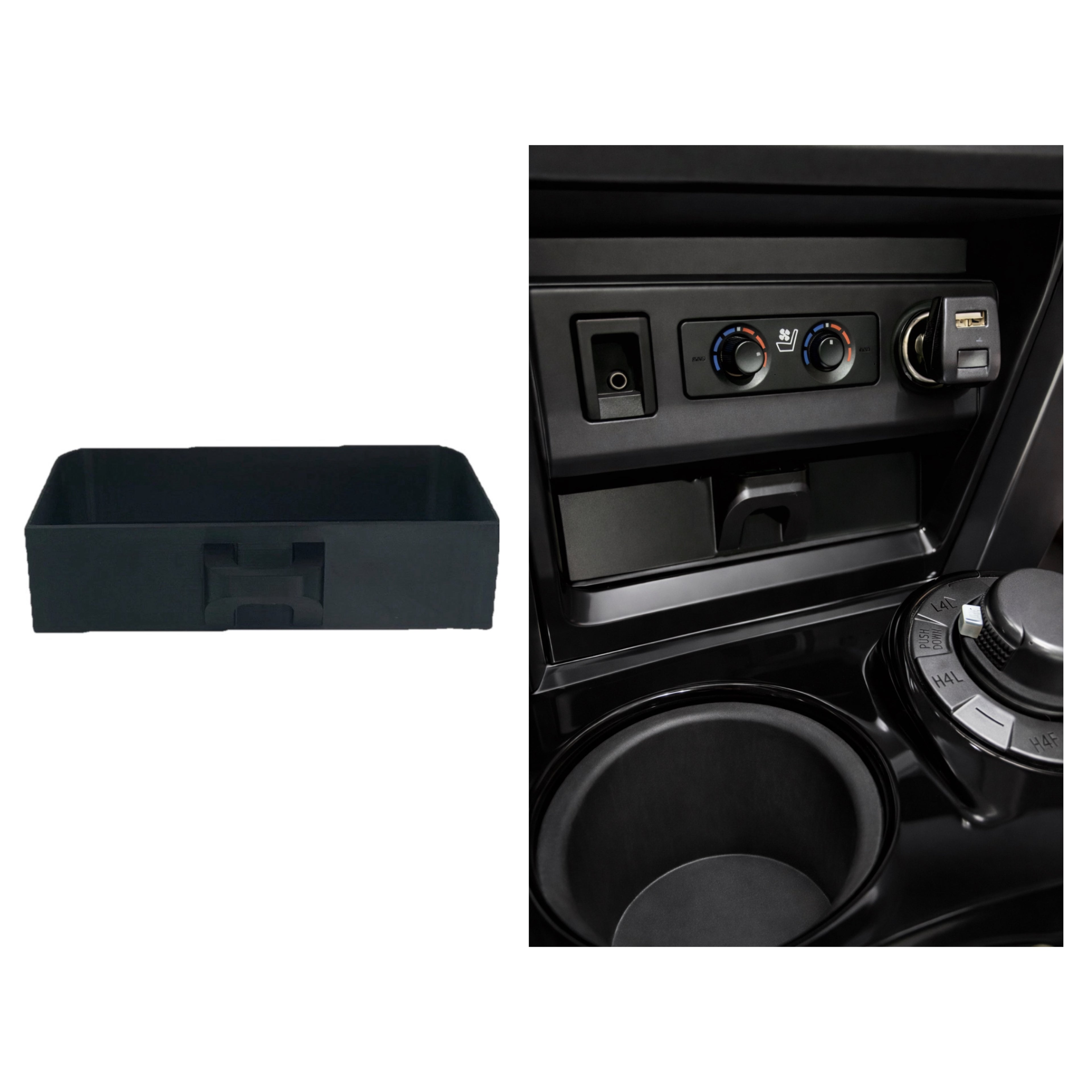 Toyota 4Runner Cubby Storage Dashboard Drawer |  5th Gen 2014-2024 | felted bottom