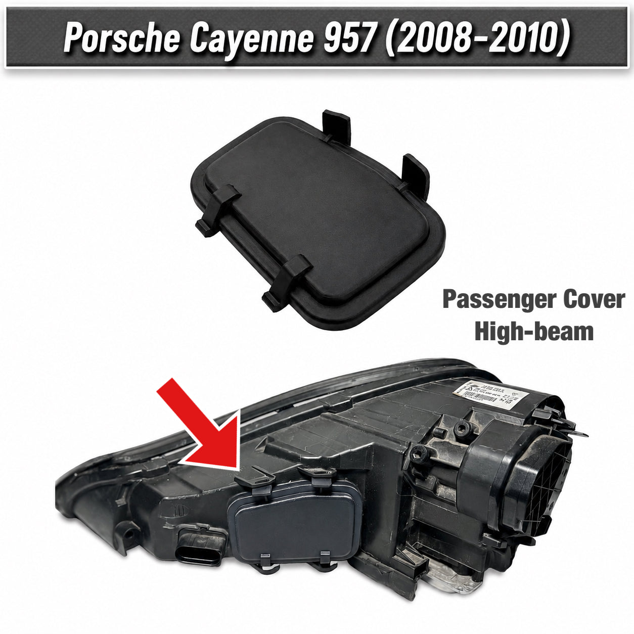 Porsche Cayenne 957 (2008-2010) Headlight High Beam Bulb Dust Cover (7l5941608 & 7L5941607)