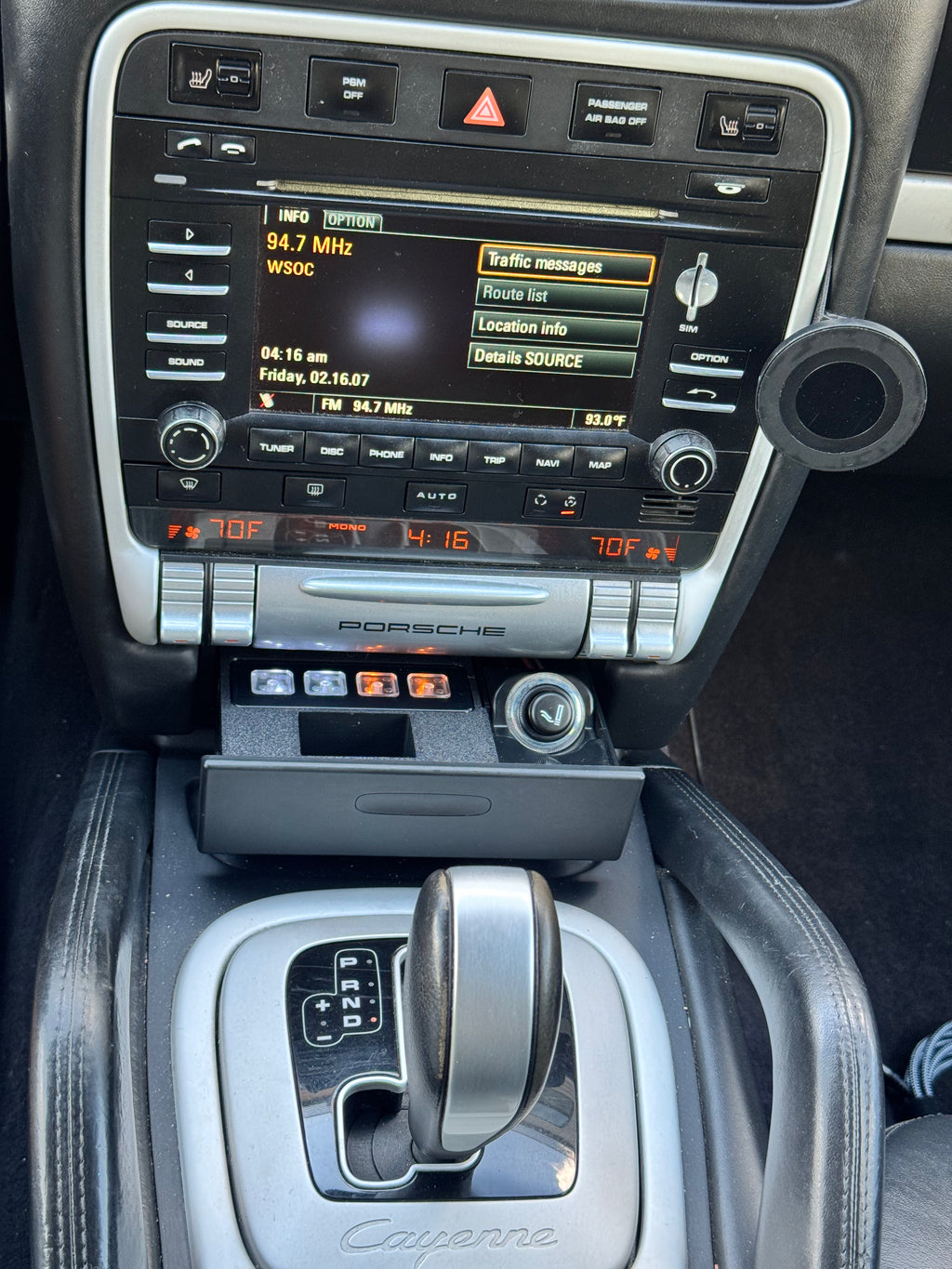 Porsche Cayenne 955 957 (2003–2010) Ashtray Retrofit for Mictuning 4-Gang Switch Panel