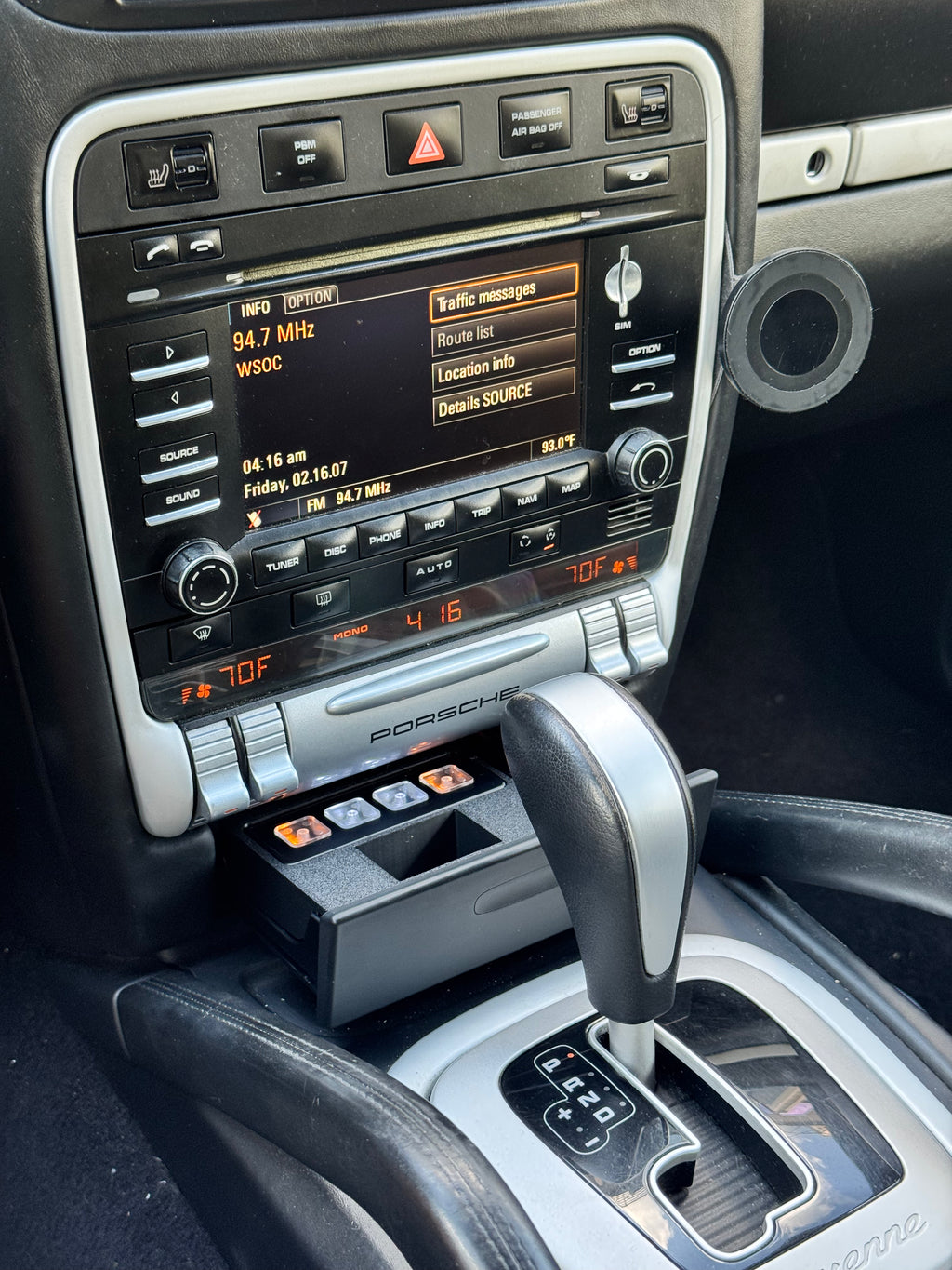 Porsche Cayenne 955 957 (2003–2010) Ashtray Retrofit for Mictuning 4-Gang Switch Panel