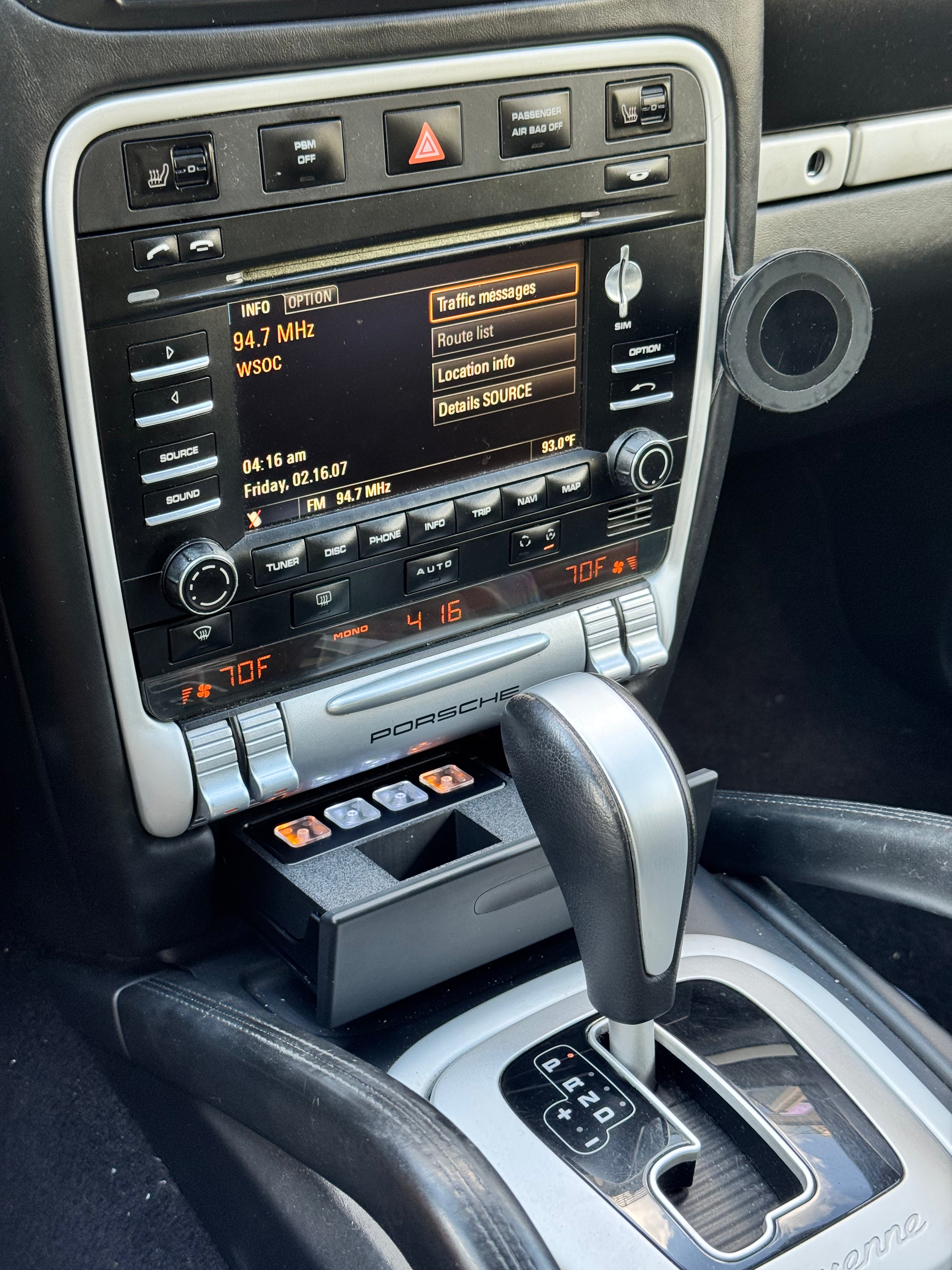 Porsche Cayenne 955 957 (2003–2010) Ashtray Retrofit for Mictuning 4-Gang Switch Panel