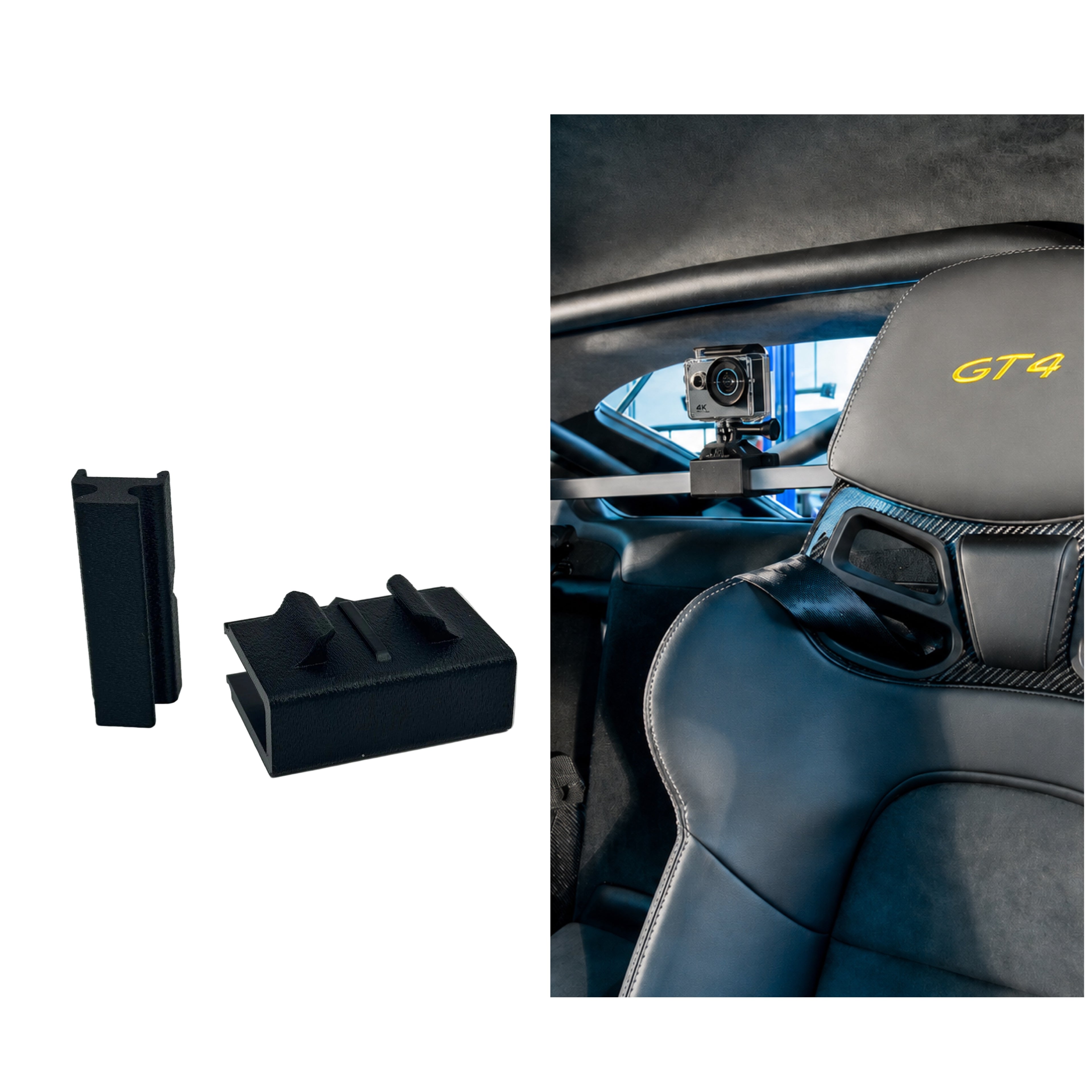 Porsche 718 Cayman Boxster 981 982 Camera Mount Crossbar Clamp | 2012-2025 Track Day POV