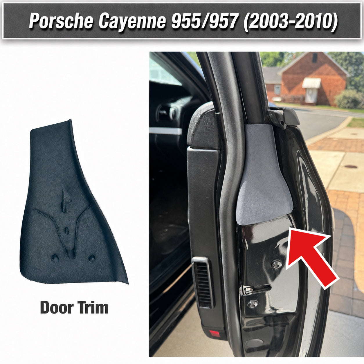 Porsche Cayenne 955 / 957 Door Trim Cap Replacement (2003–2010) - 7L0837916B 7L0837916C