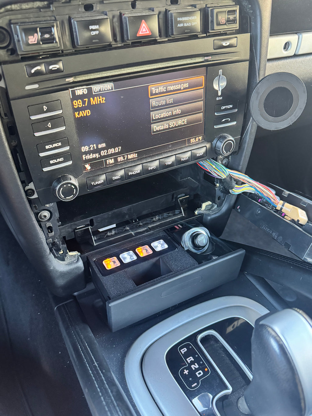 Porsche Cayenne 955 957 (2003–2010) Ashtray Retrofit for Mictuning 4-Gang Switch Panel