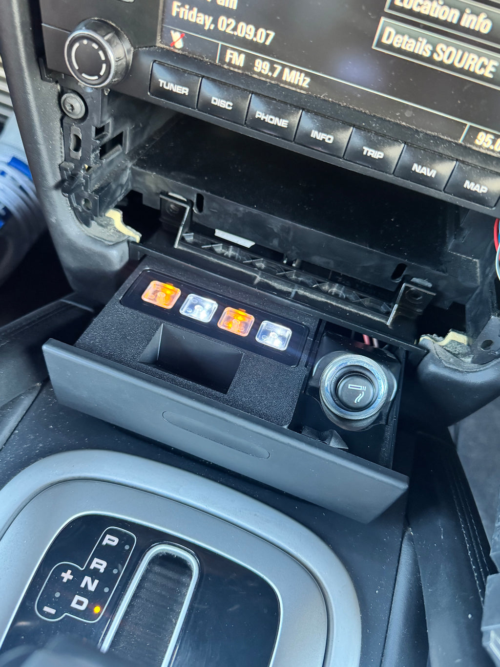 Porsche Cayenne 955 957 (2003–2010) Ashtray Retrofit for Mictuning 4-Gang Switch Panel