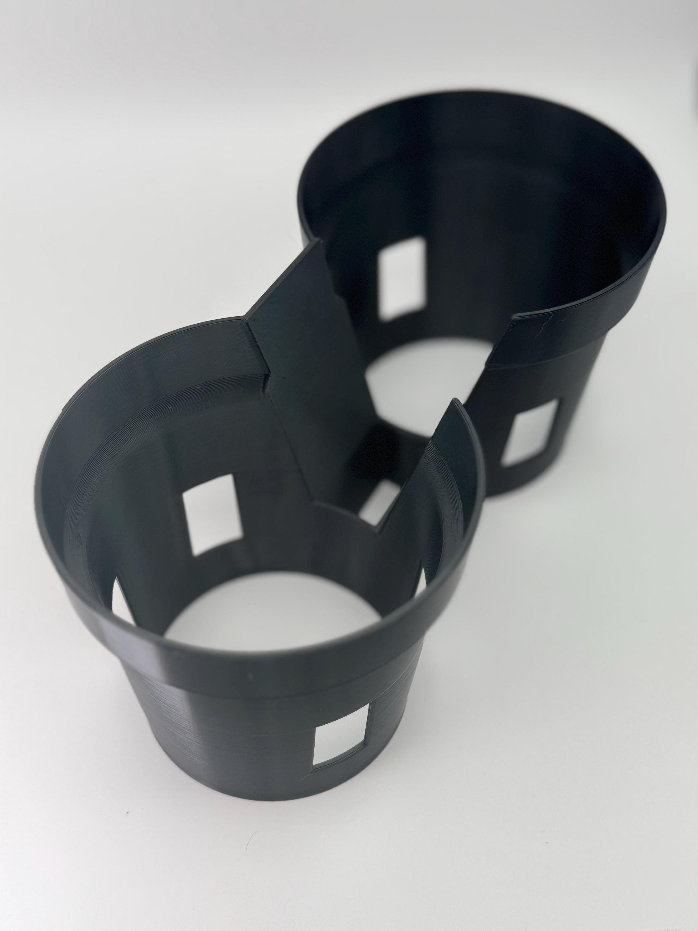 Porsche Cayenne 958 Dual Cup Holder Insert w/ Coin Pocket 2011–2018