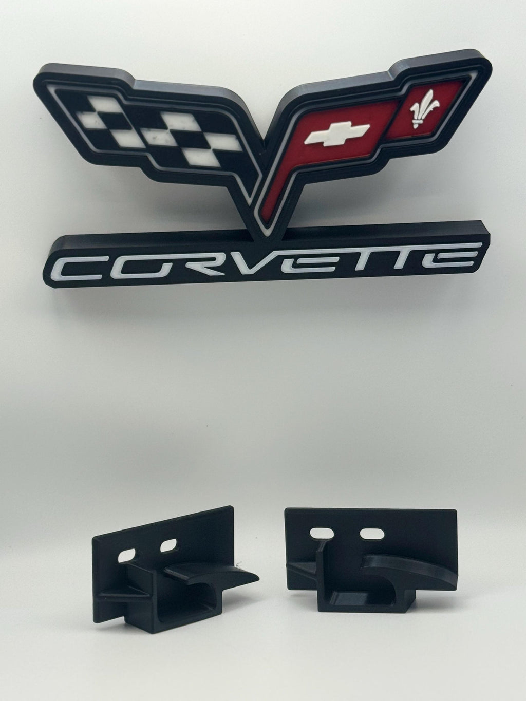 Chevrolet Corvette C4 Rear Cargo Shade Curtain Hooks 1984 - 1996 #14049016, 14049015