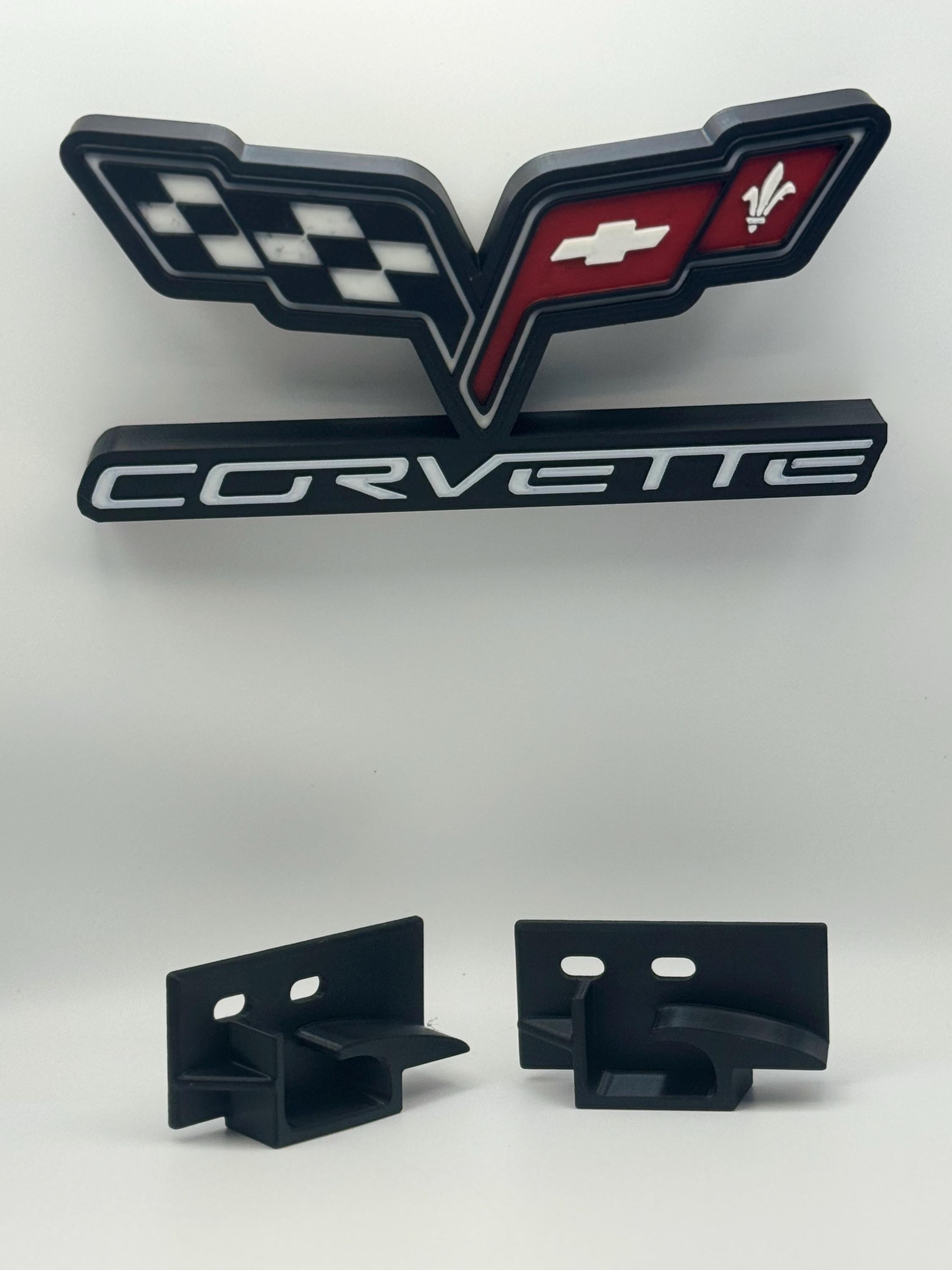 Chevrolet Corvette C4 Rear Cargo Shade Curtain Hooks 1984 - 1996 #14049016, 14049015