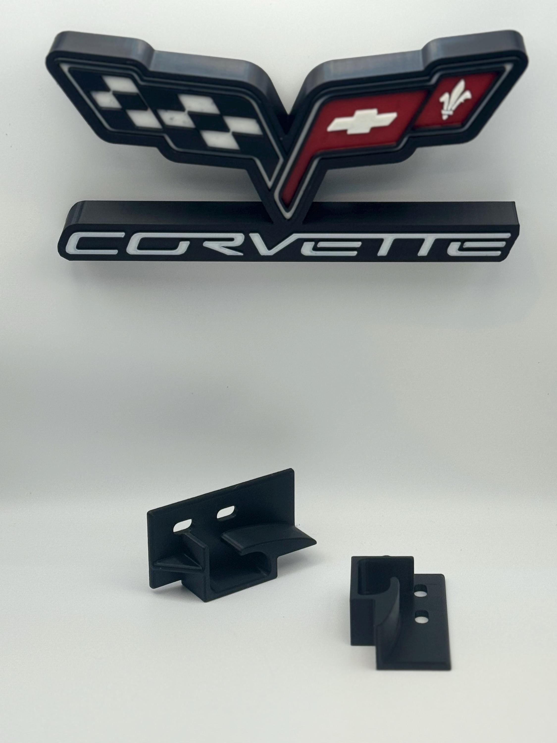 Chevrolet Corvette C4 Rear Cargo Shade Curtain Hooks 1984 - 1996 #14049016, 14049015