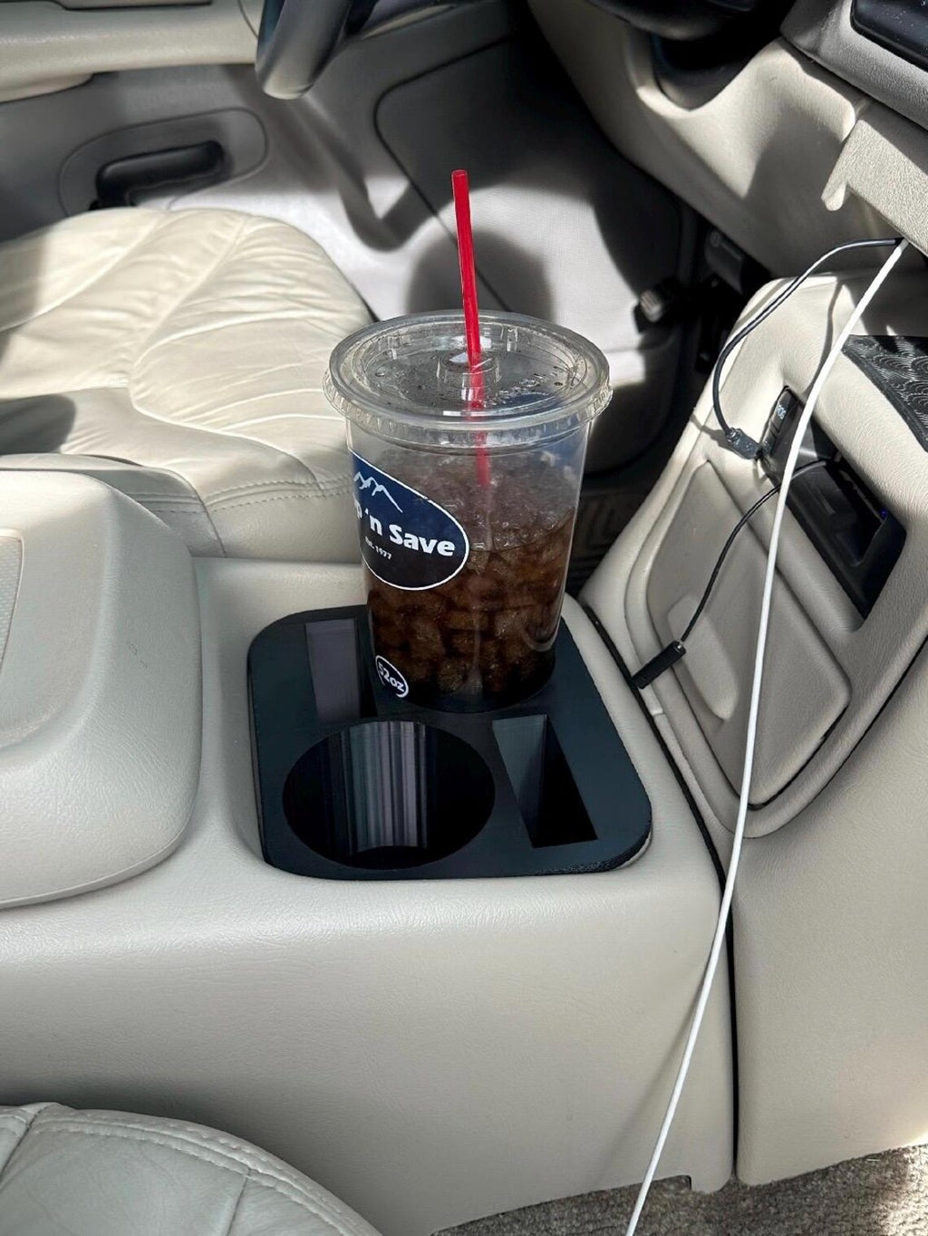 GMC Chevrolet 2000-2006 Tahoe Yukon Silverado Sierra Dual Cup Holder Phone Tray LARGER Bottles