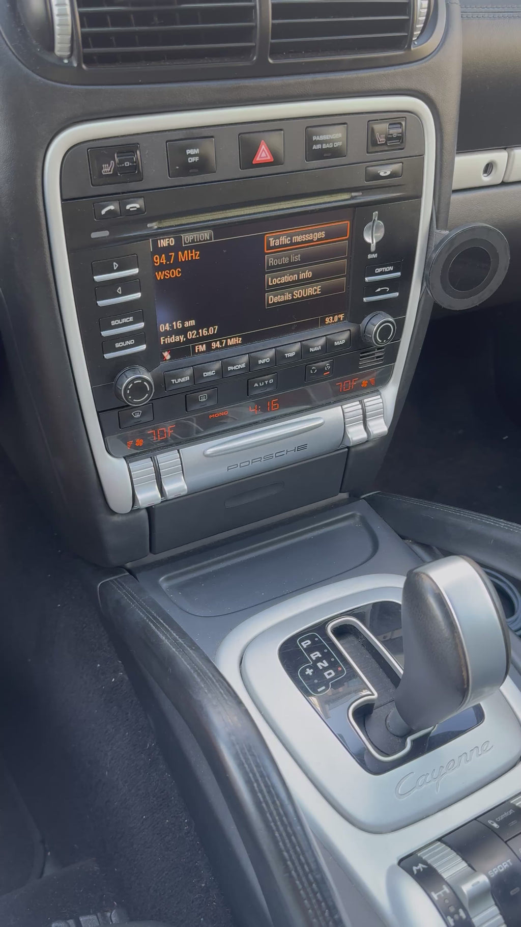 Porsche Cayenne 955 957 (2003–2010) Ashtray Retrofit for Mictuning 4-Gang Switch Panel