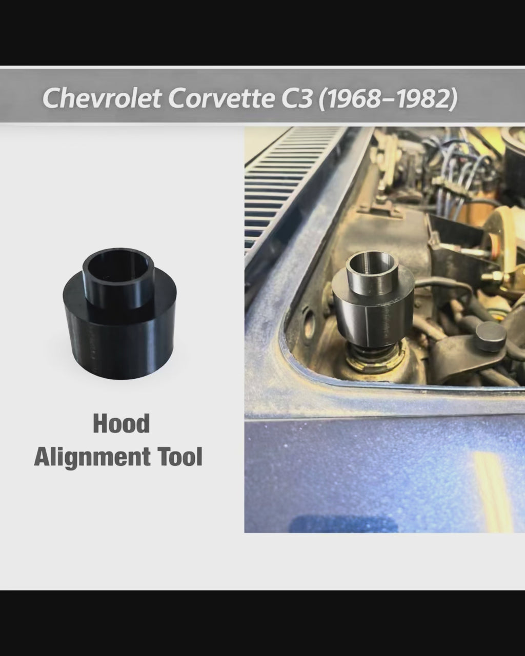 Chevrolet Corvette C2 C3 (1960 - 1976) Hood Alignment Tool - fix hood gap