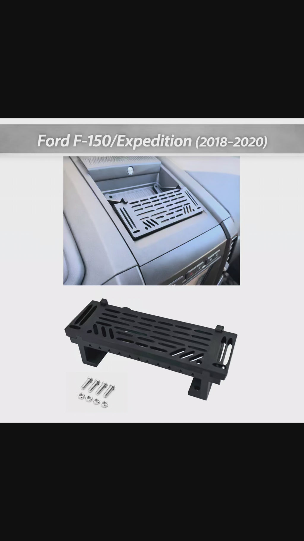 Ford F-150 F-250 Expedition 2018–2022 Center Dash Mounting System – Easy Install - Hardware included