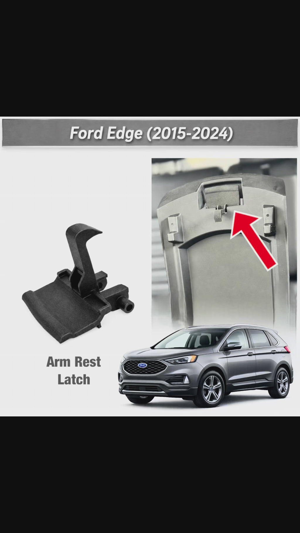 Ford Edge (2015–2024) Center Console Armrest Latch Replacement (FT4Z-5806024AD)
